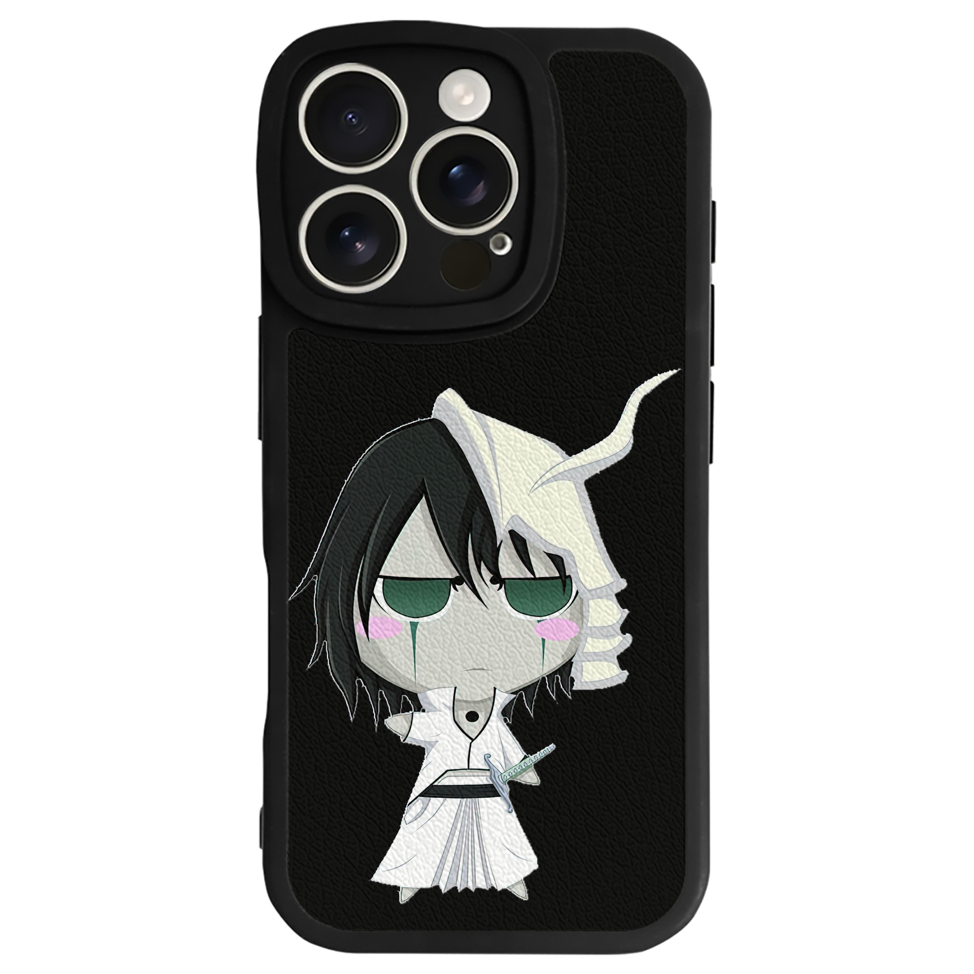 （画像用） ブリーチ ウルキオラ·シファー BLEACH Ulquiorra cifer 【iPhone 16シリーズ対応】シリコンスマホケース（レザー調） 材質：シリコン